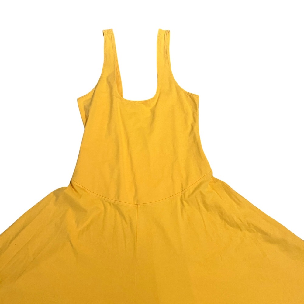 Free People Beach Yellow Scoop Back Circle Skirt Midi Dress XS OB2008104 - Picture 2 of 11